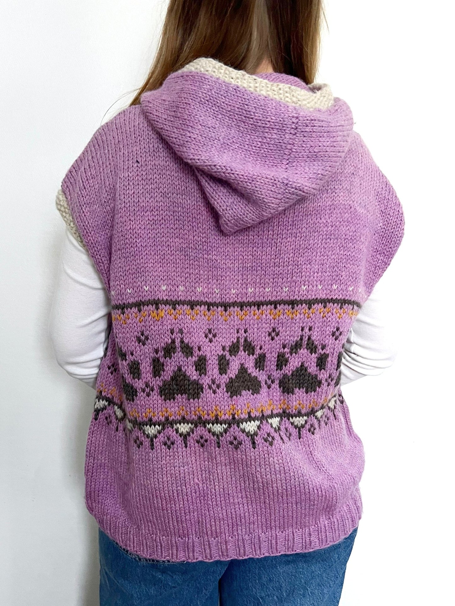 Purple hooded vest, Size XL