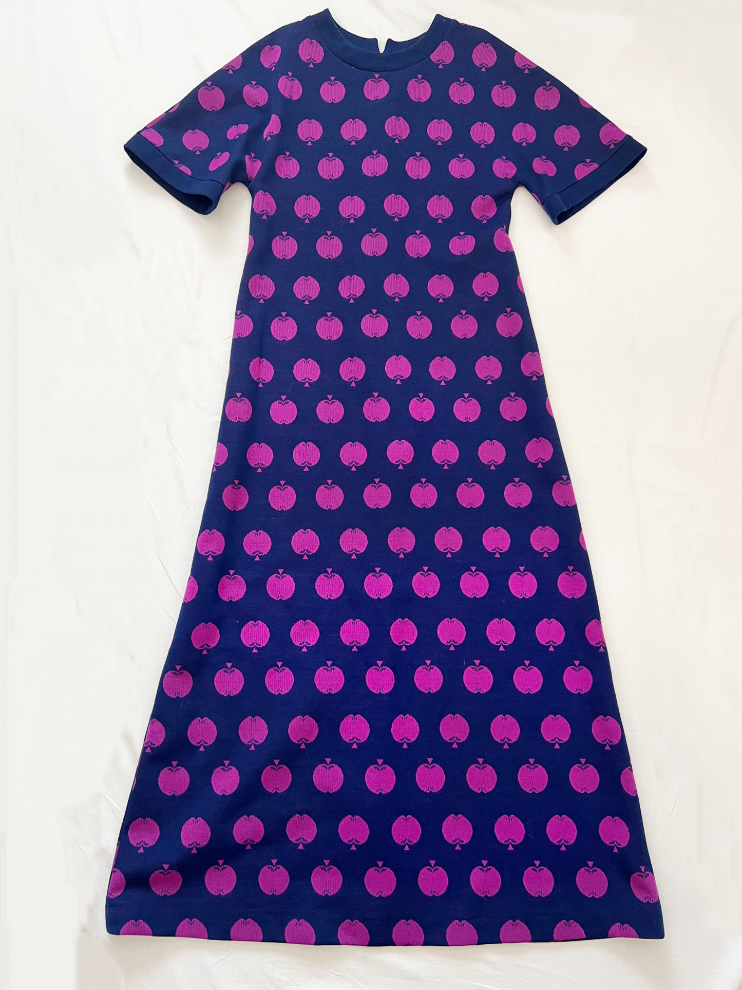 70s purple apple dress, Size S
