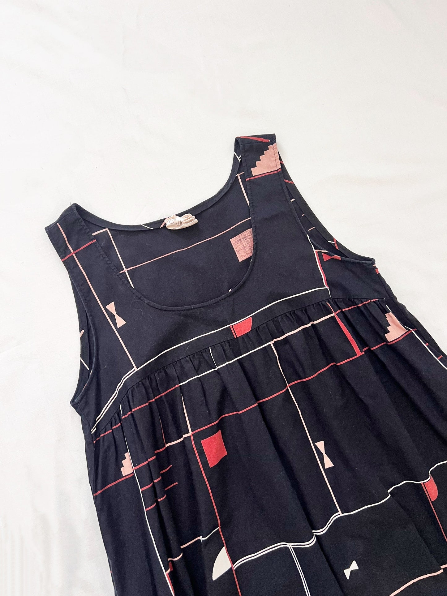 70s 100% cotton babydoll sundress, Size XS