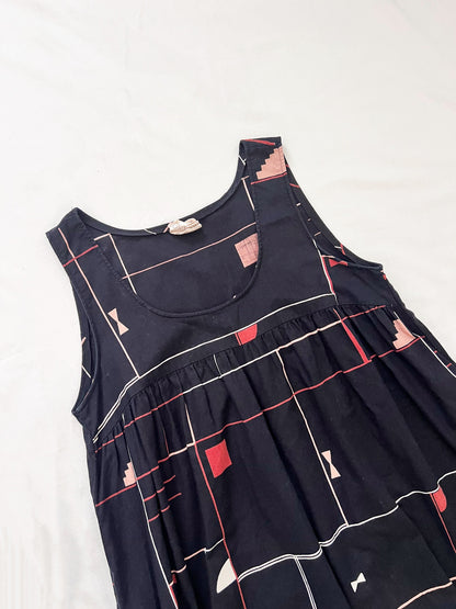 70s 100% cotton babydoll sundress, Size XS