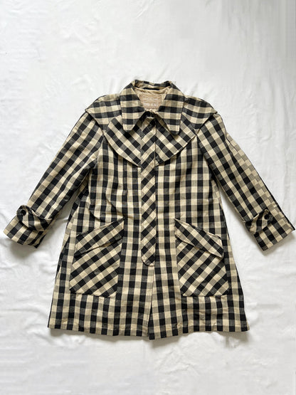 Dixi gingham trench coat, Size M