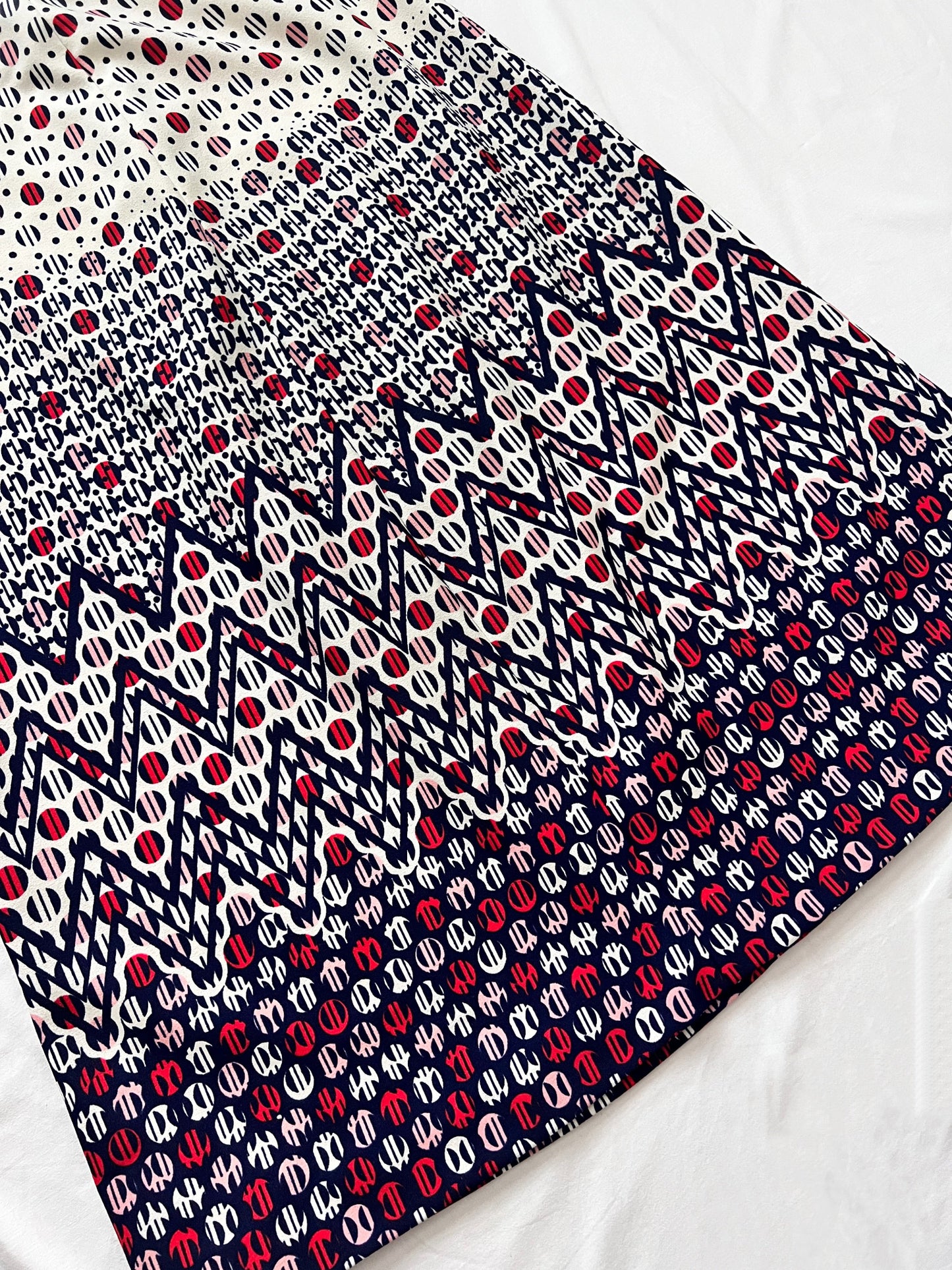 70s maxi skirt with circle pattern, Size L