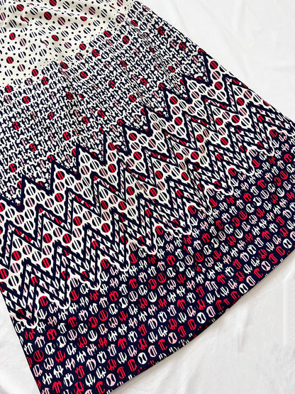 70s maxi skirt with circle pattern, Size L