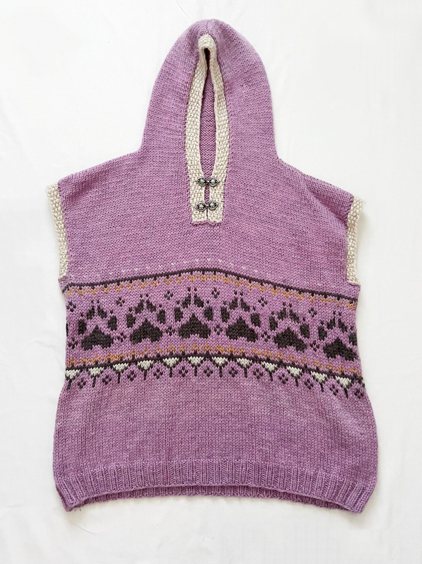 Purple hooded vest, Size XL