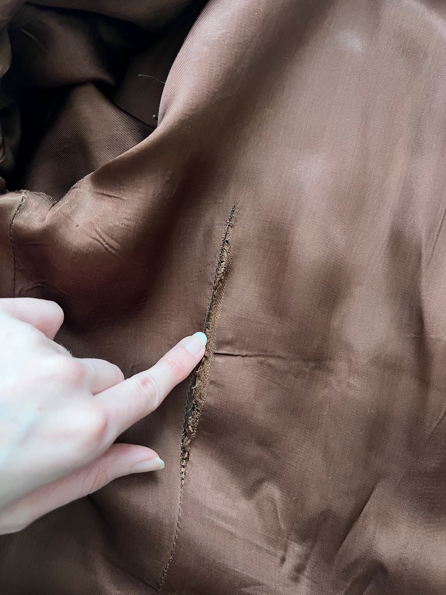 70s dark brown suede jacket, Size XS