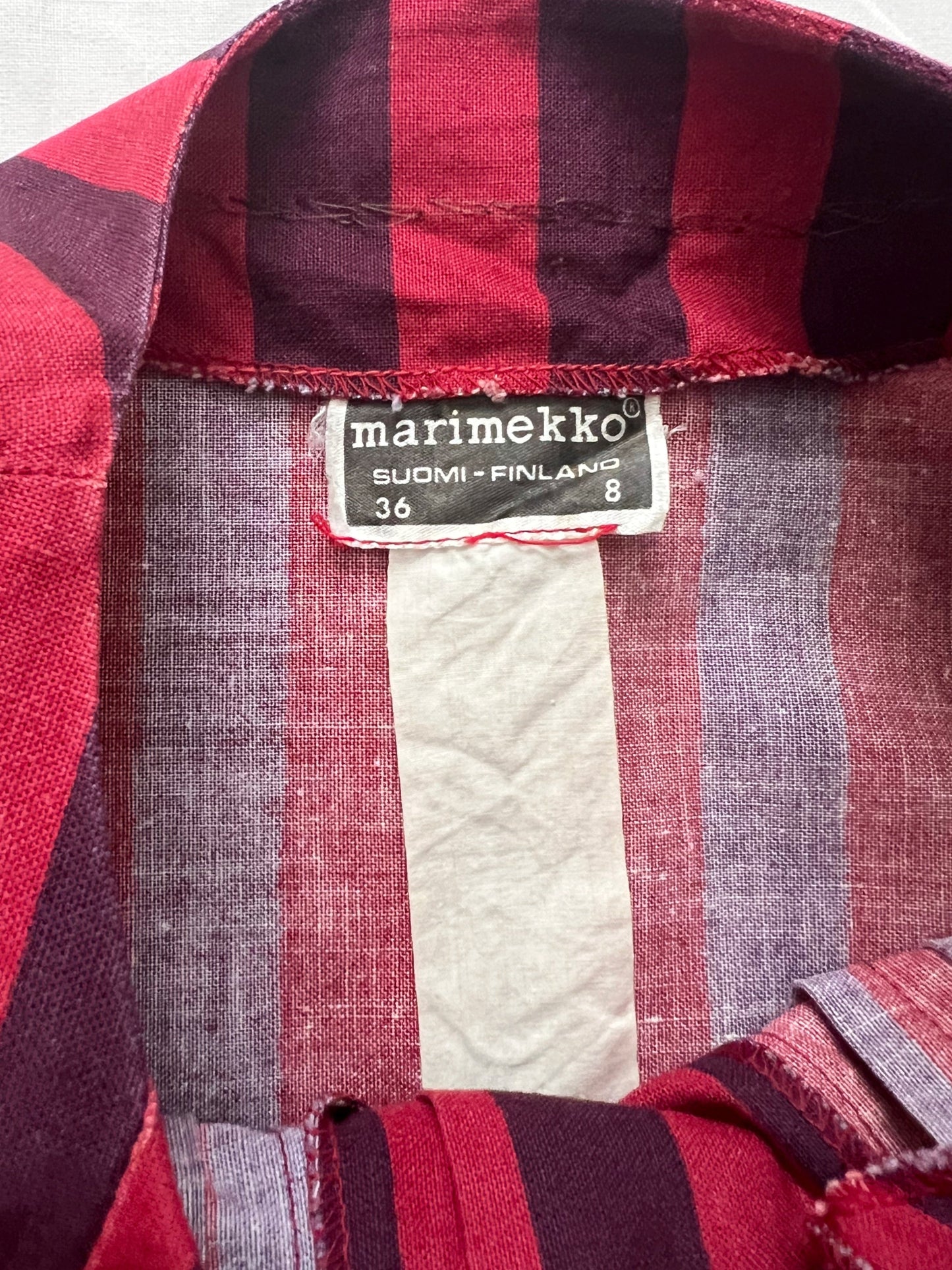 70s Marimekko striped dress, Size XS