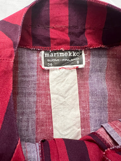 70s Marimekko striped dress, Size XS