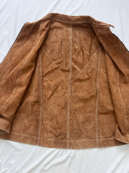 70s suede cape jacket, Size S-L