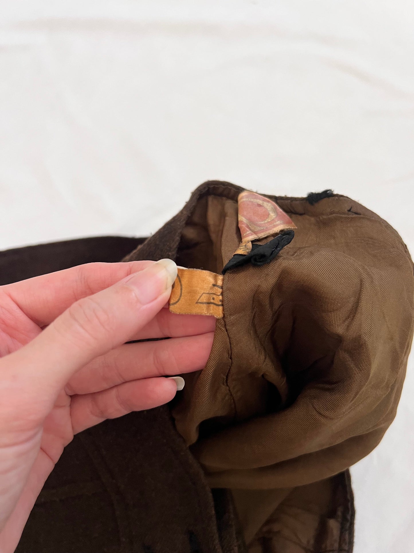 60s brown mini skirt, Size XS