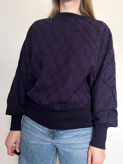 70s purple sweater, Size L-XL