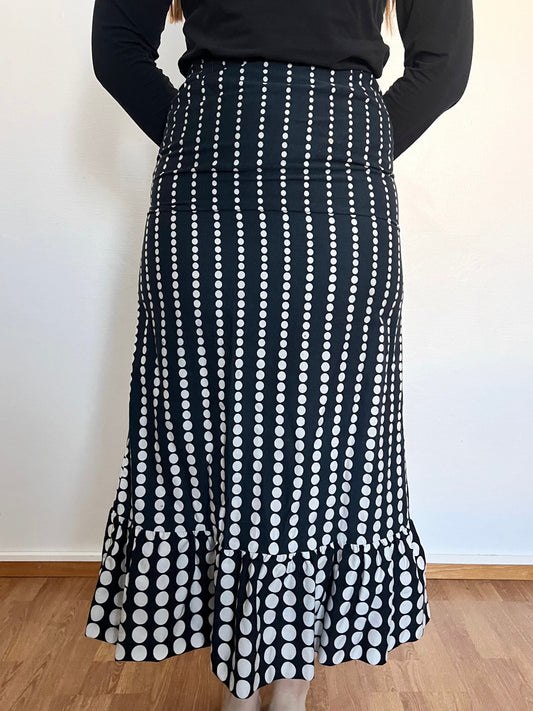 70s cotton polka dot skirt, Size XS-S