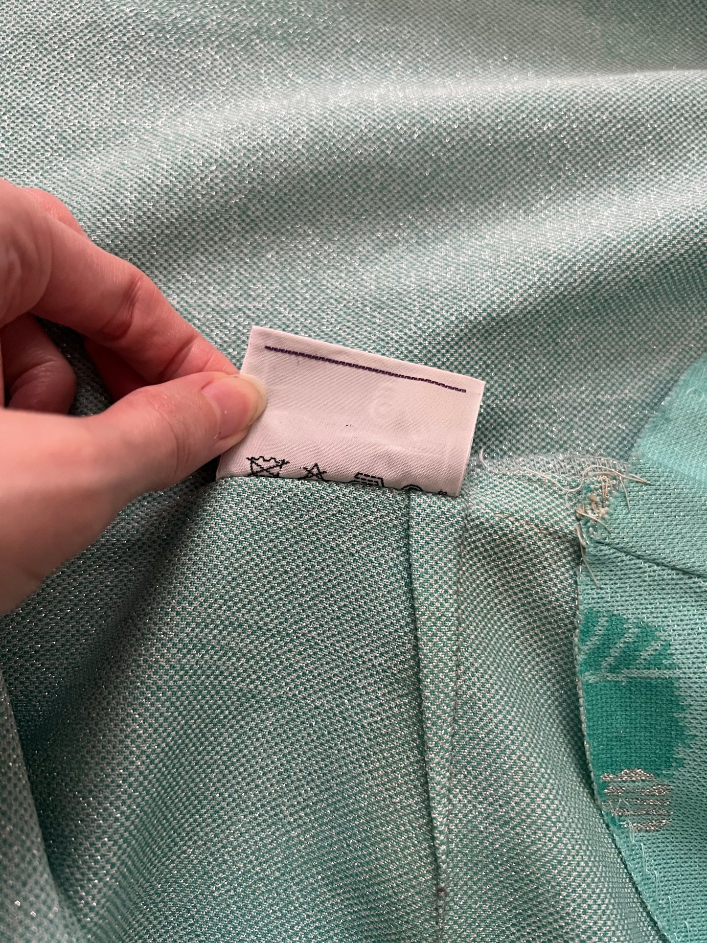 70s turquoise sleevless dress, Size L