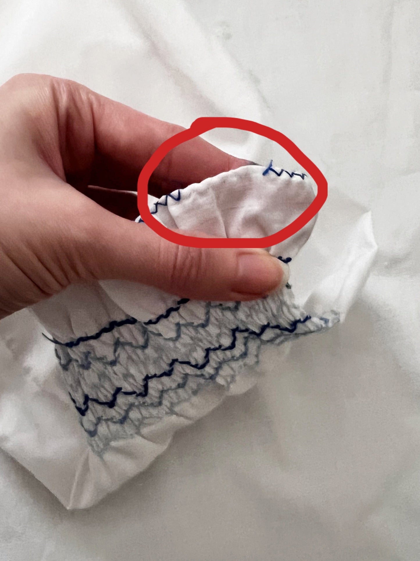 70s blue embroidery blouse, Size M-L