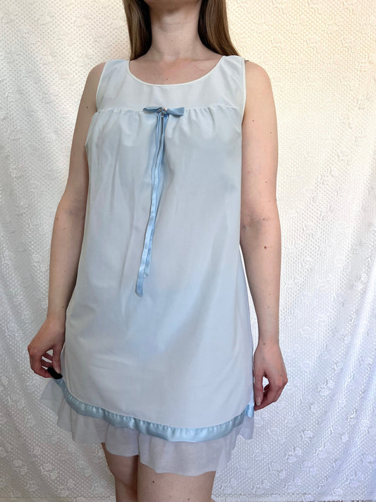 60s pale blue nightgown, Size M-L