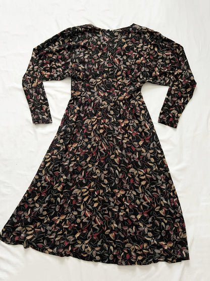 Dark flower maxi dress, Size S