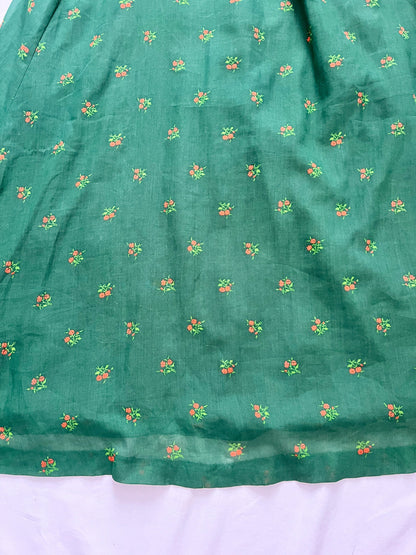 70s green butterfly sleeves dress, Size XS