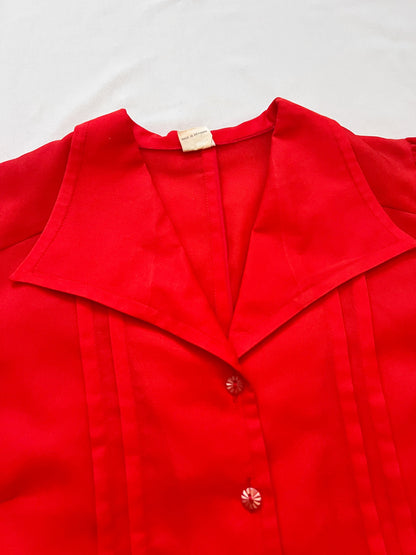 60s red blouse, Size XS