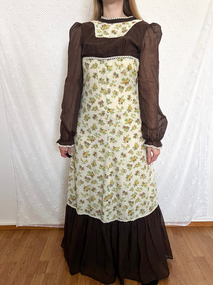 70s Victorian-inspired maxi dress, Size XS-S