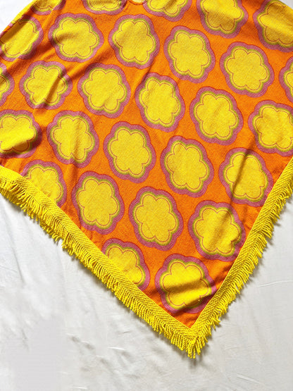 Colorful 70s poncho, Size XS-XL