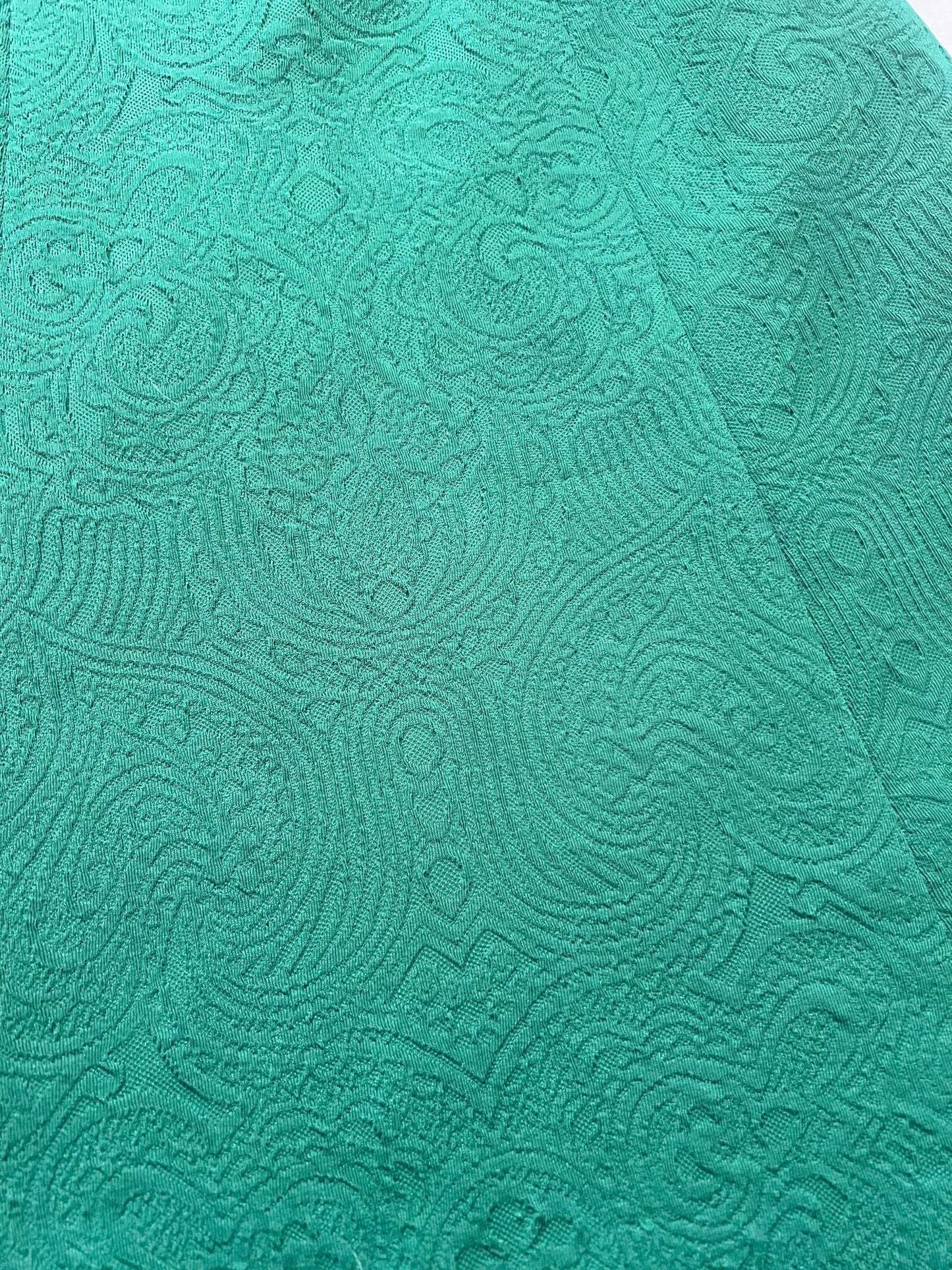 60s green swirl print mini dress, Size S