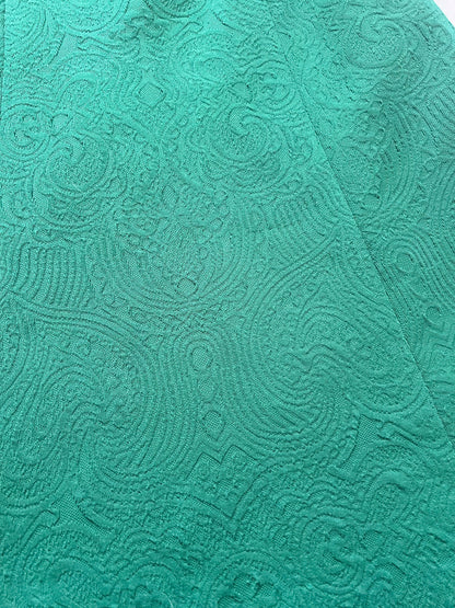 60s green swirl print mini dress, Size S
