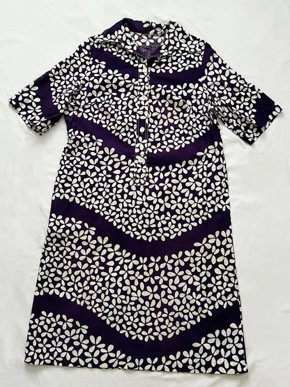 Purple and white flower dress, Size L-XL