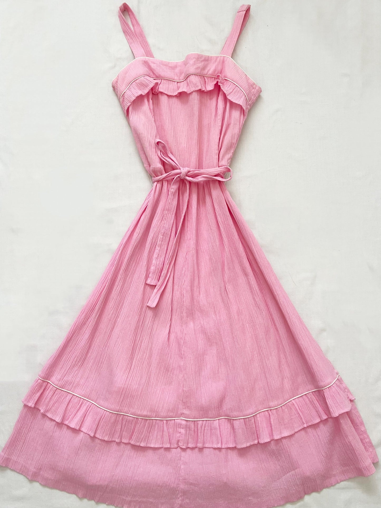 Pink ruffle sundress, Size XS