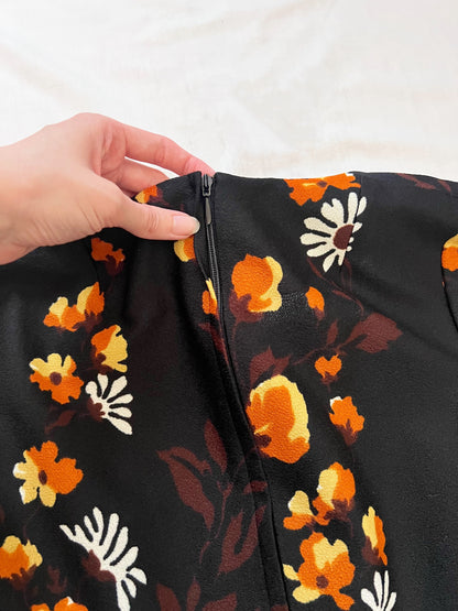 Floral flared sleeves maxi dress, Size S
