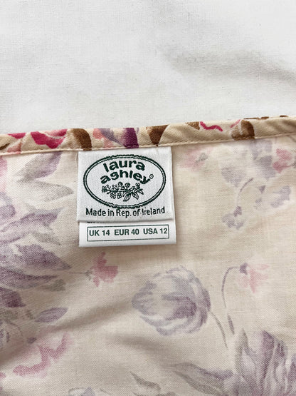 80s Laura Ashley floral blouse, Size M