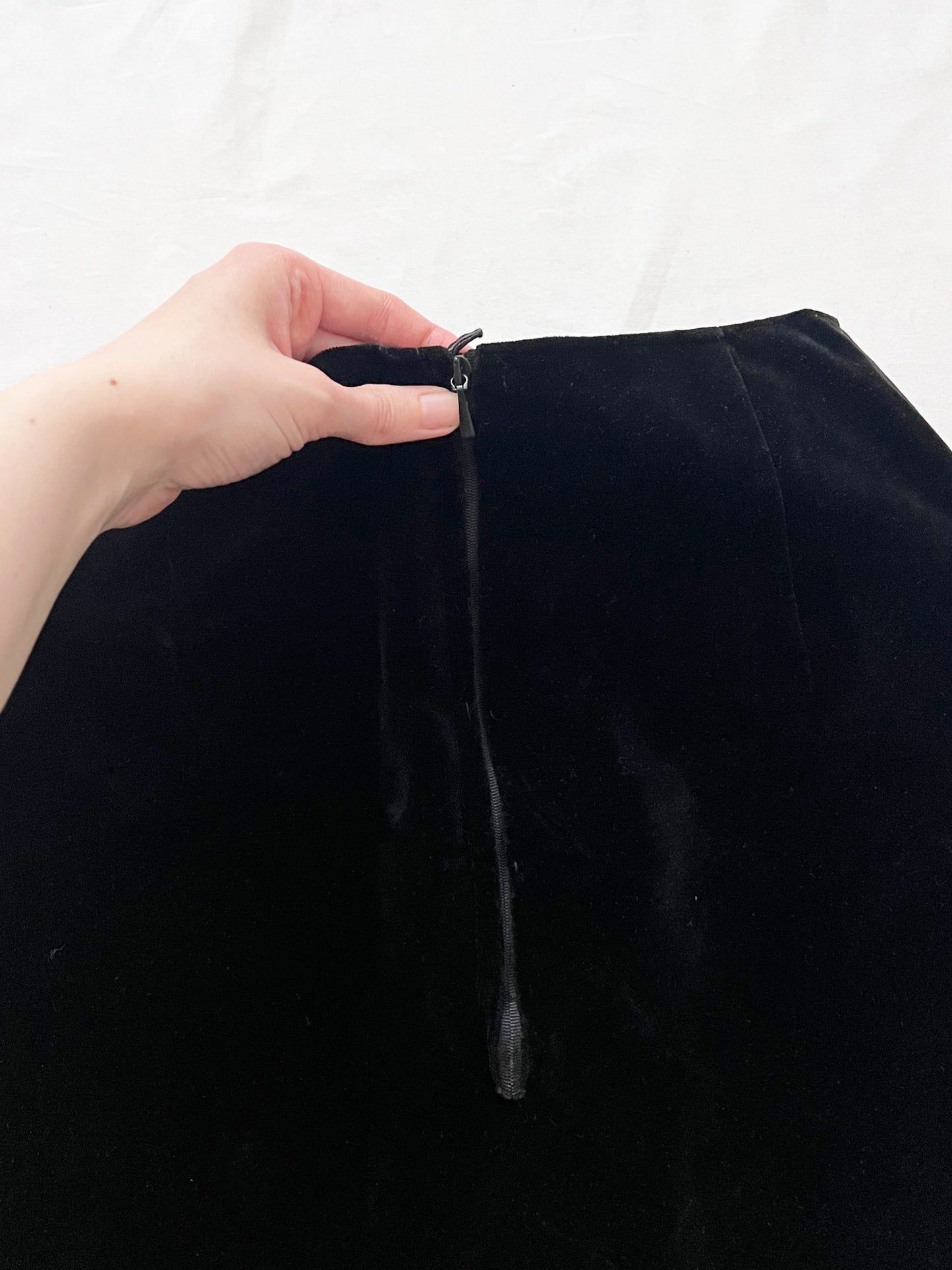 60s black velvet skirt, Size XS-S