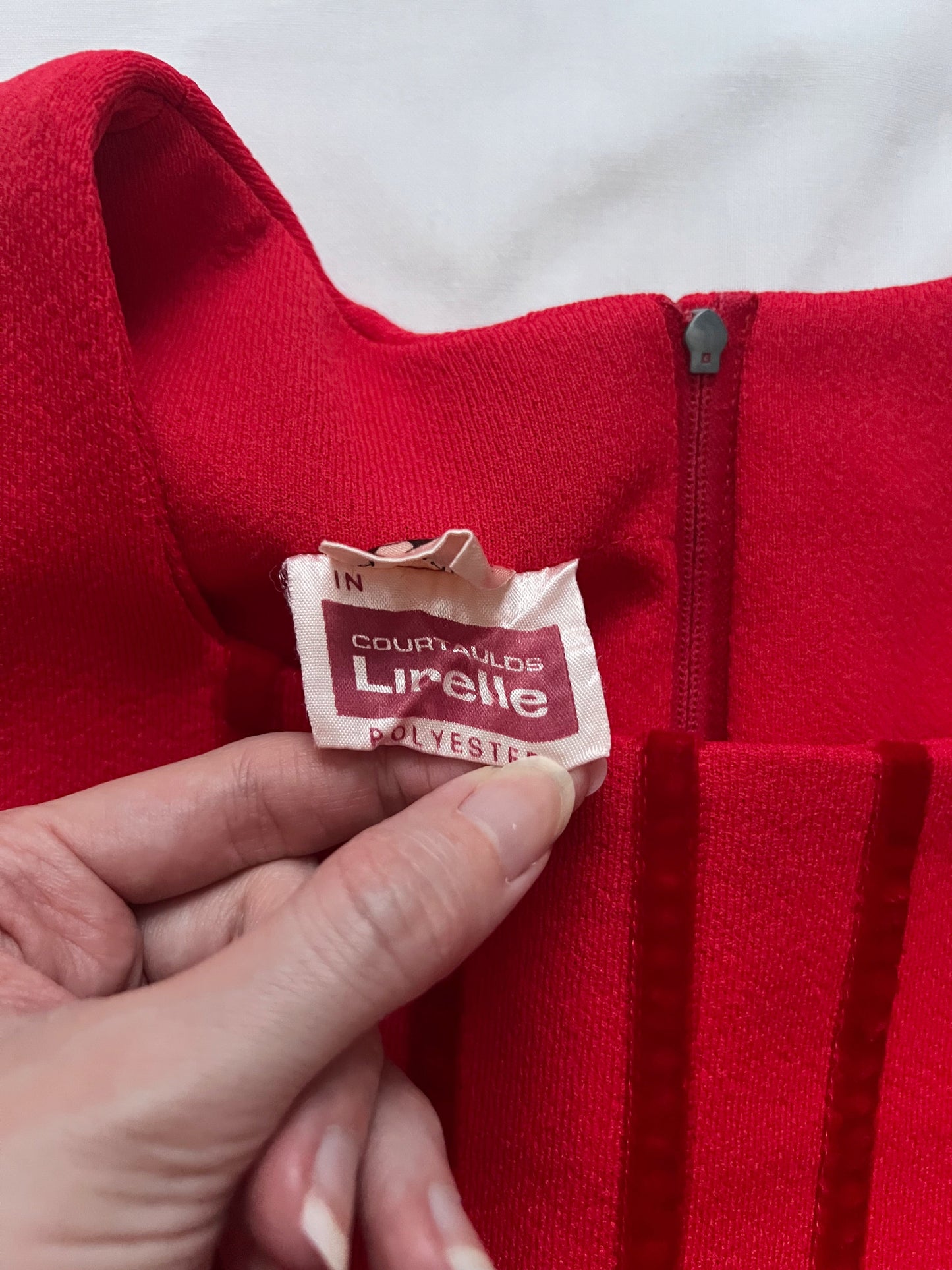 70s red maxi dress, Size XS