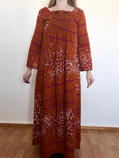 70s maxi flowing dress, Size XS-S