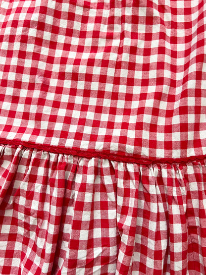 70s gingham open back halter neck and skirt set, Size S