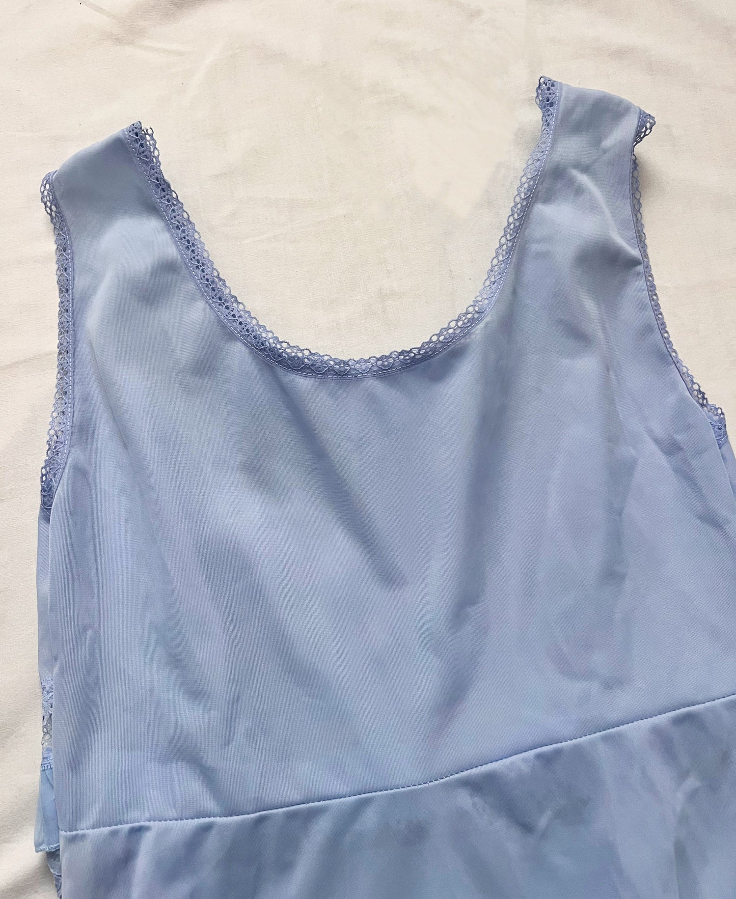 60s light blue long nightgown, Size XS