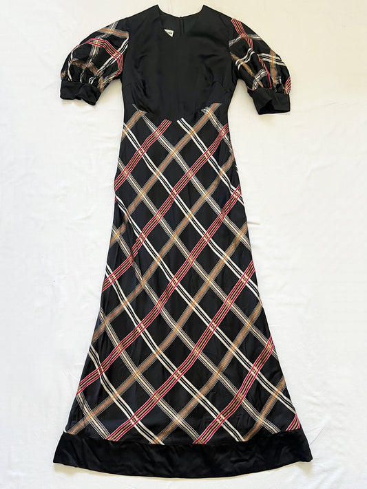 Stripe puffed sleeve maxi dress, Size XXS-XS