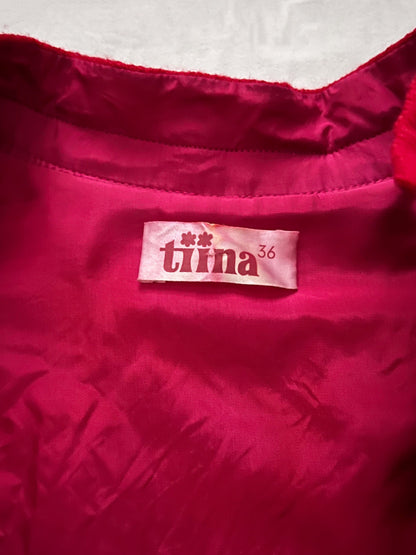 60s red space age mini dress, Size XS