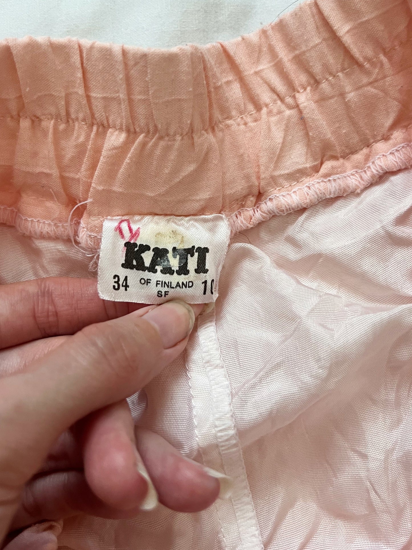 70s/80s peach skirt, Size XS-S