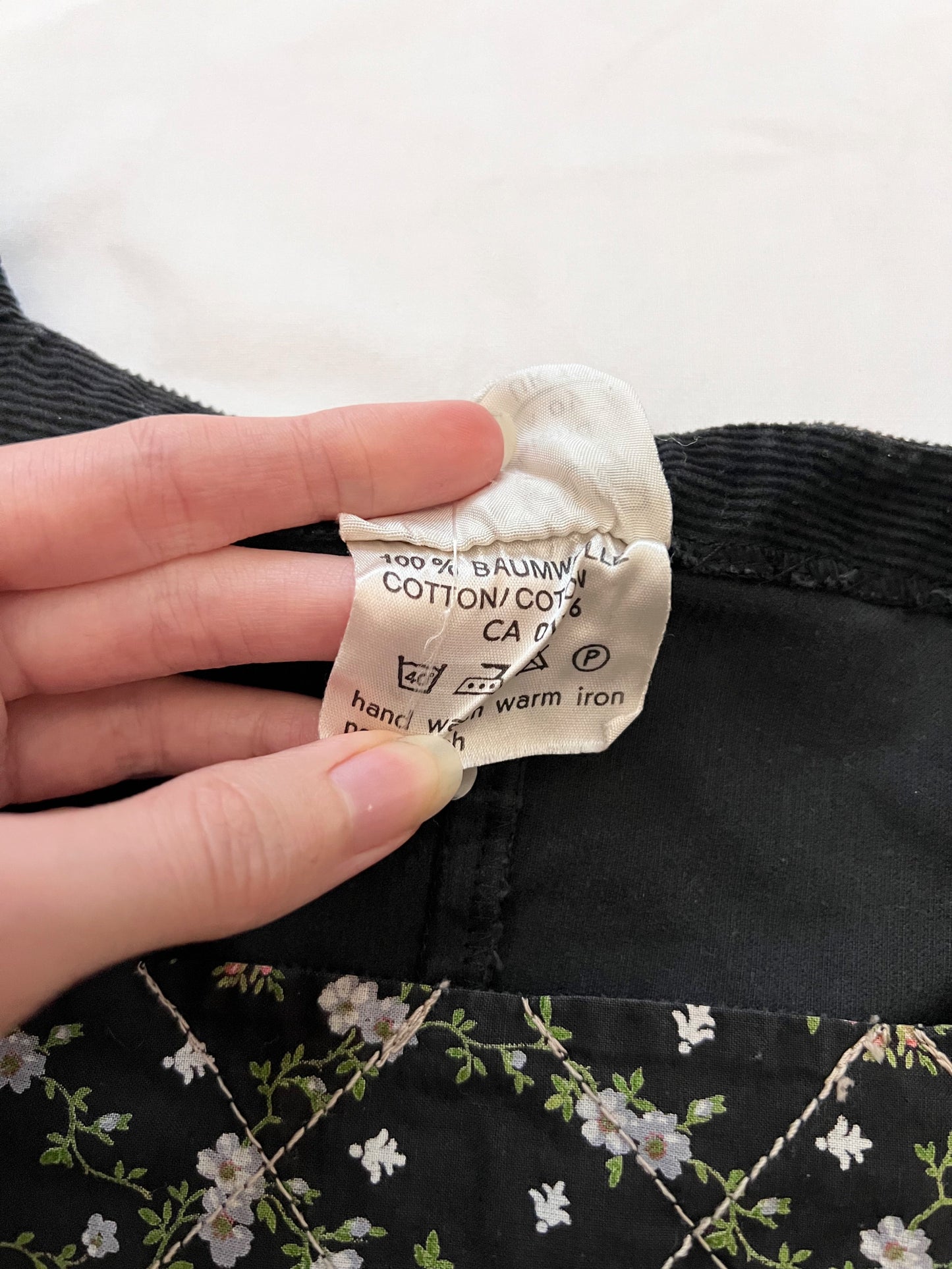 70s Pia & Paula black ribbed blouse, Size S