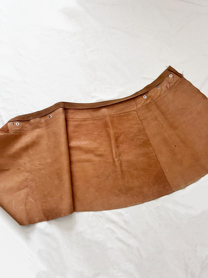 60s suede mini skirt with silver buckle, Size XS-S