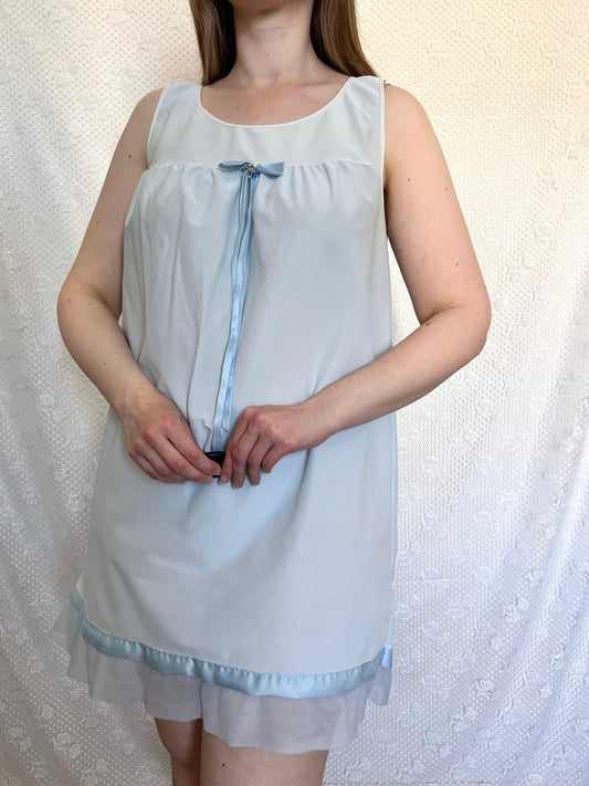 60s pale blue nightgown, Size M-L