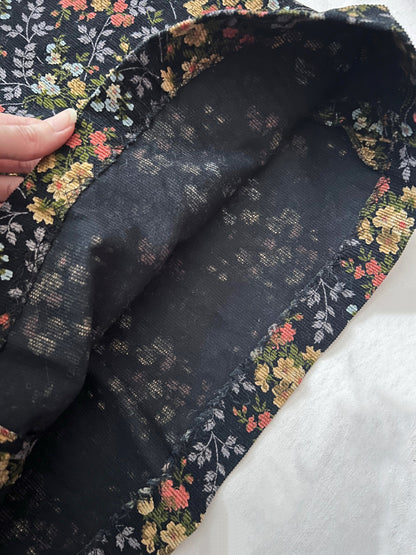70s corduroy flower skirt, Size S