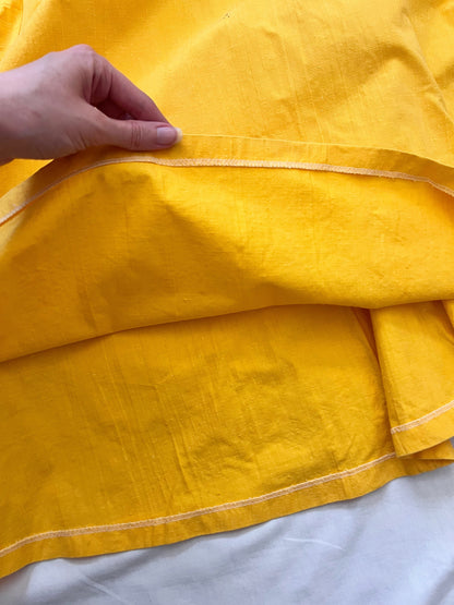 70s 100% cotton yellow sundress, Size S