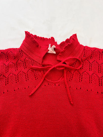 70s red sweater, Size S-M