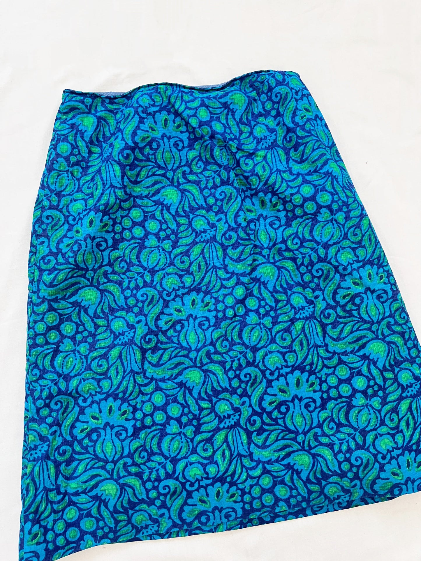 60s blue groovy skirt, Size XS