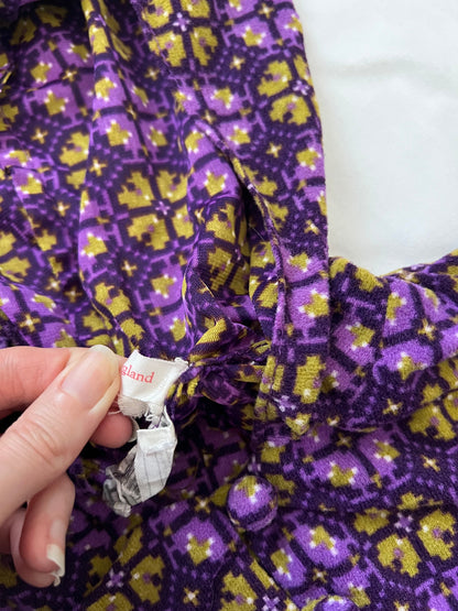 60s purple hooded mini dress, Size XS-S