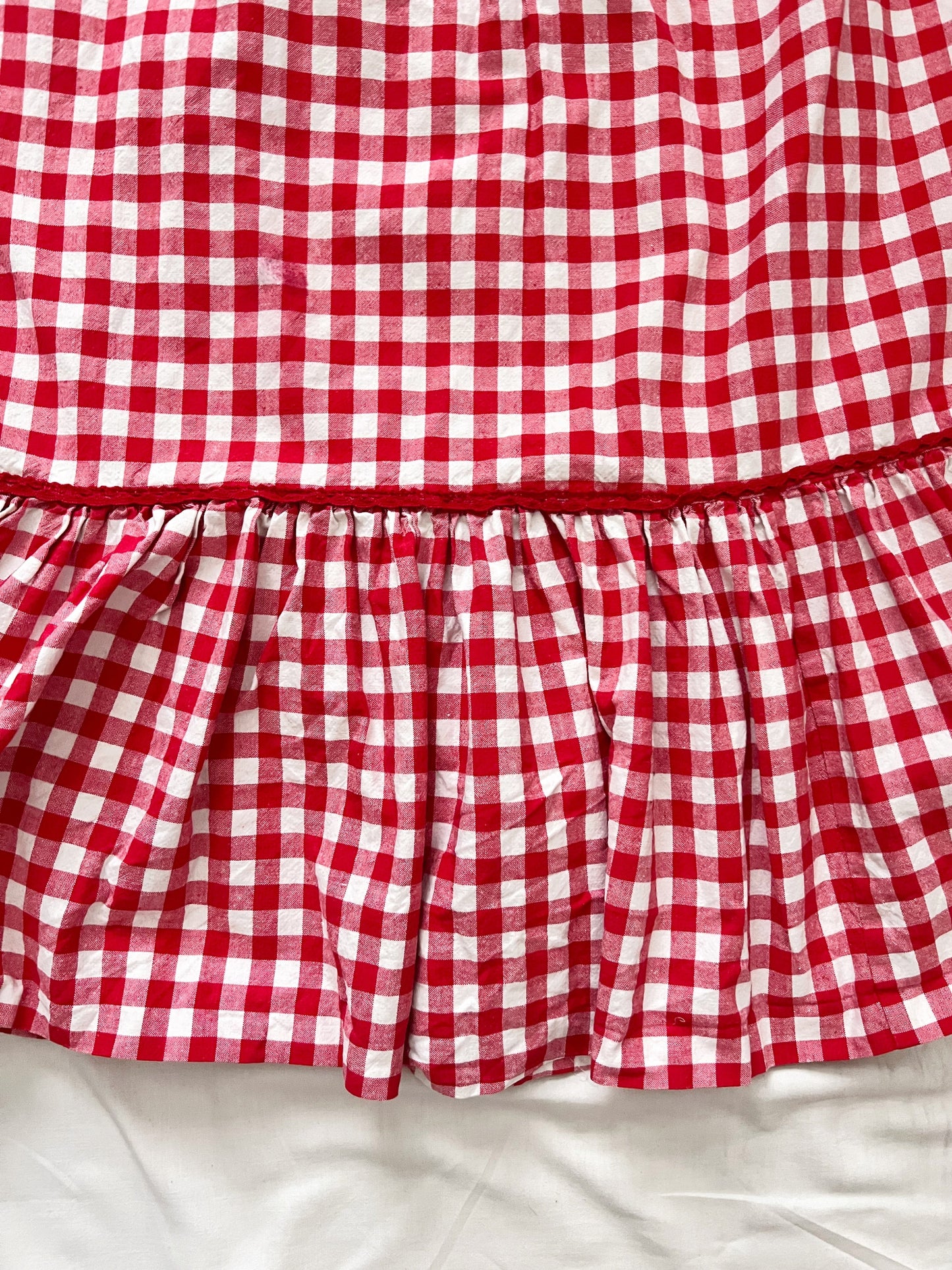 70s gingham open back halter neck and skirt set, Size S