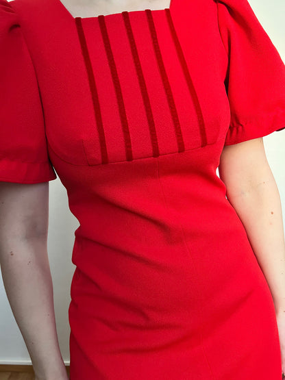 70s red maxi dress, Size XS