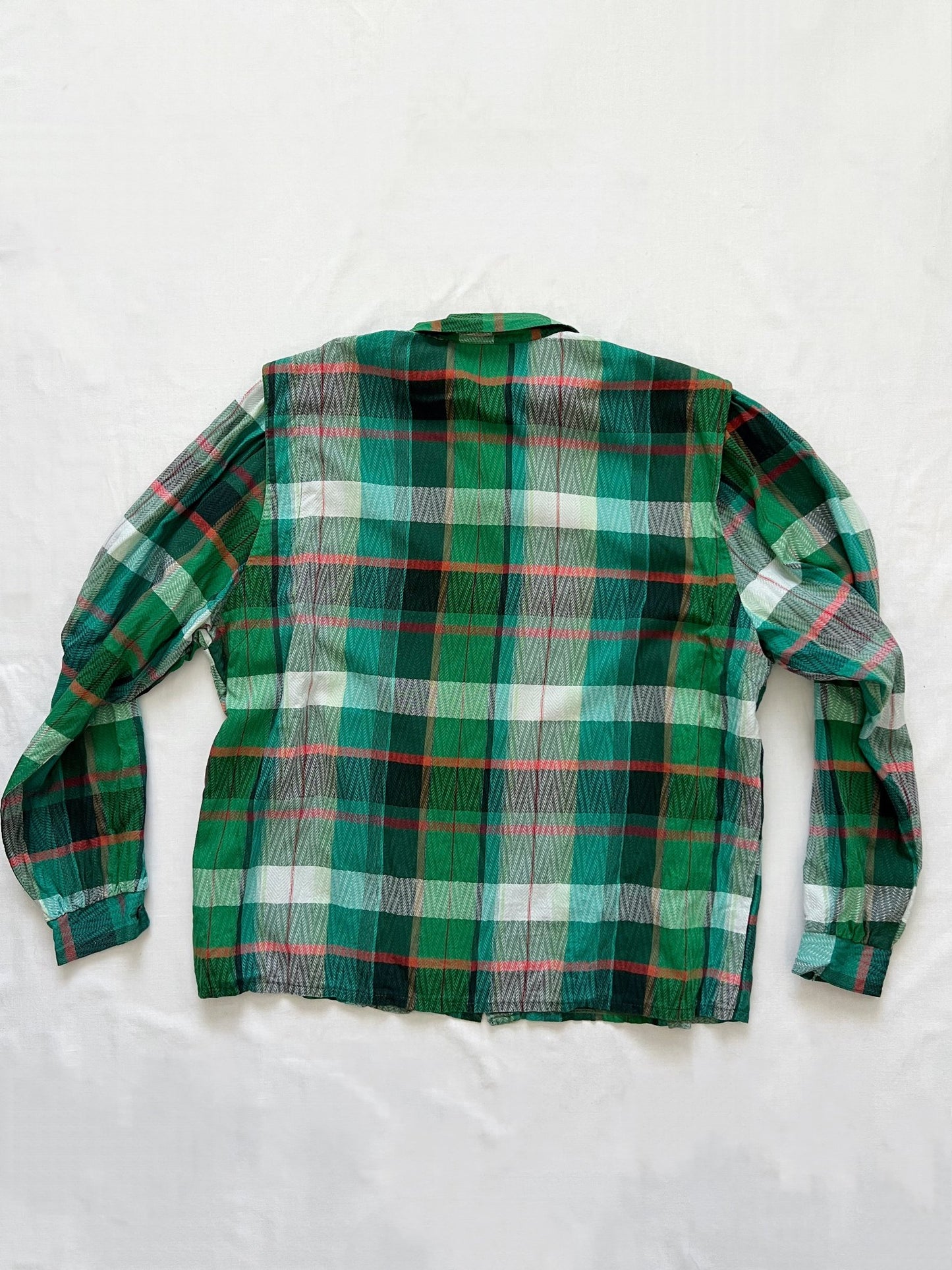 Green gingham shirt, Size L-XL