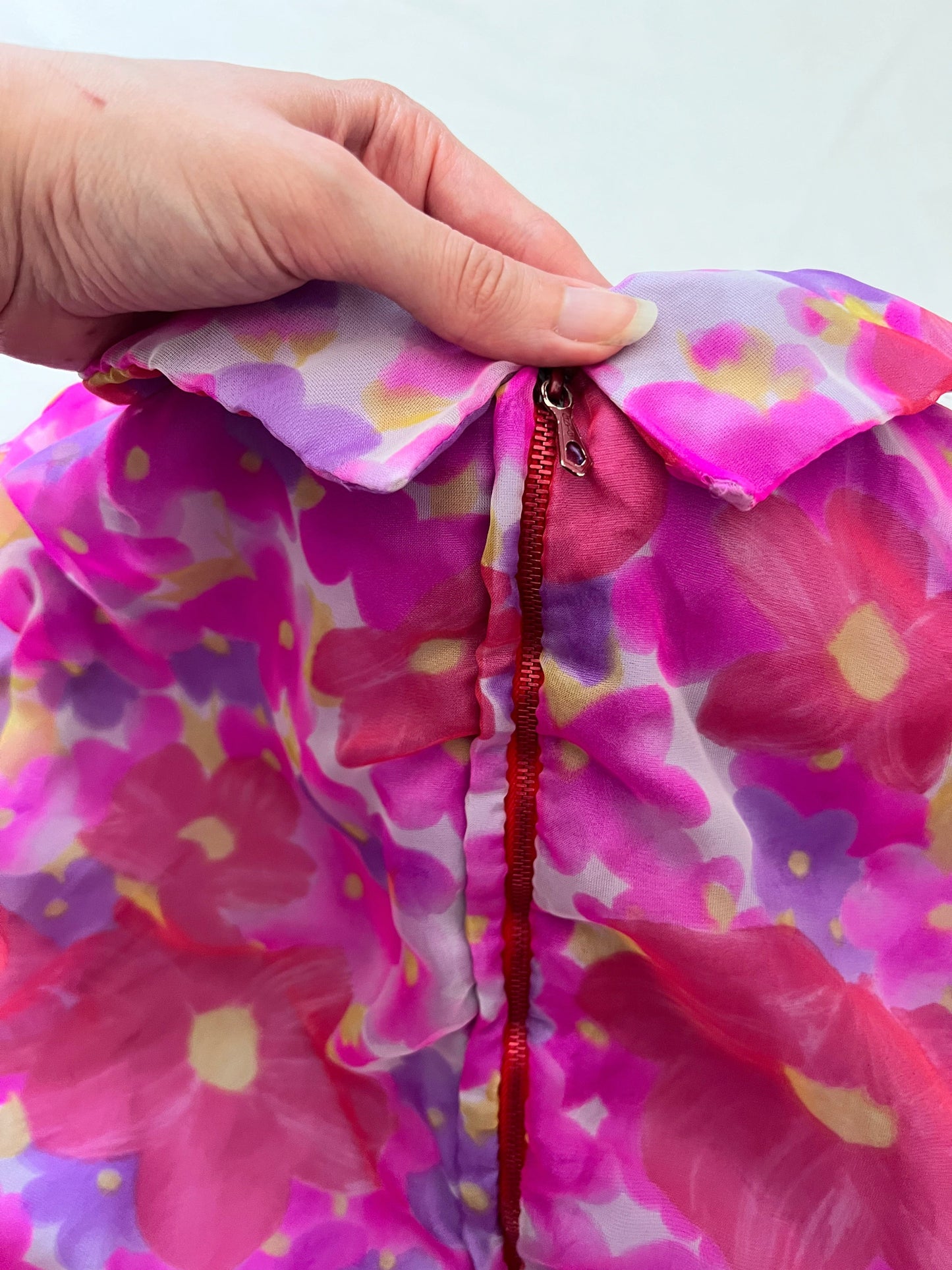 60s flower power dress, Size L