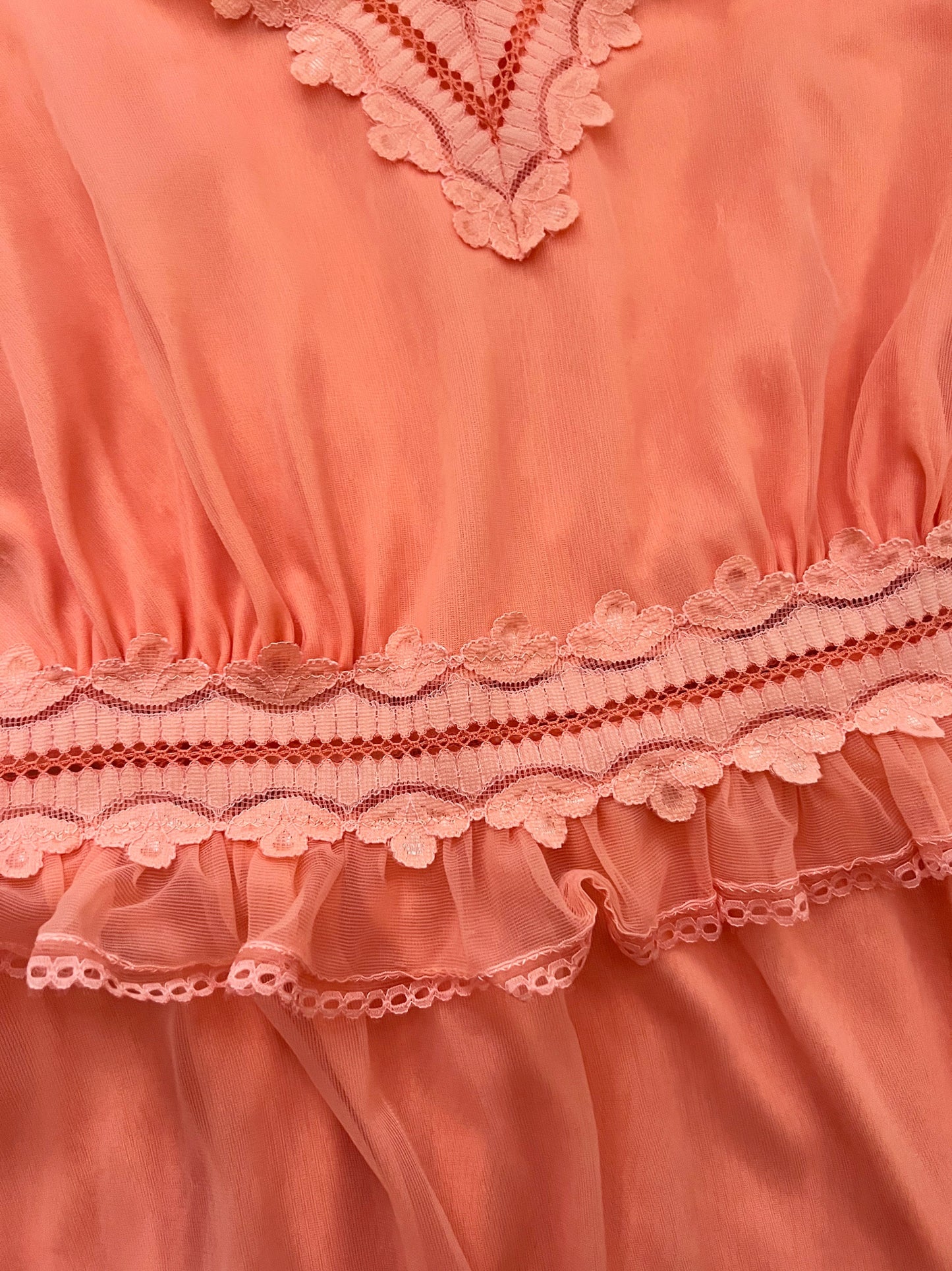 60s peach nightgown, Size S
